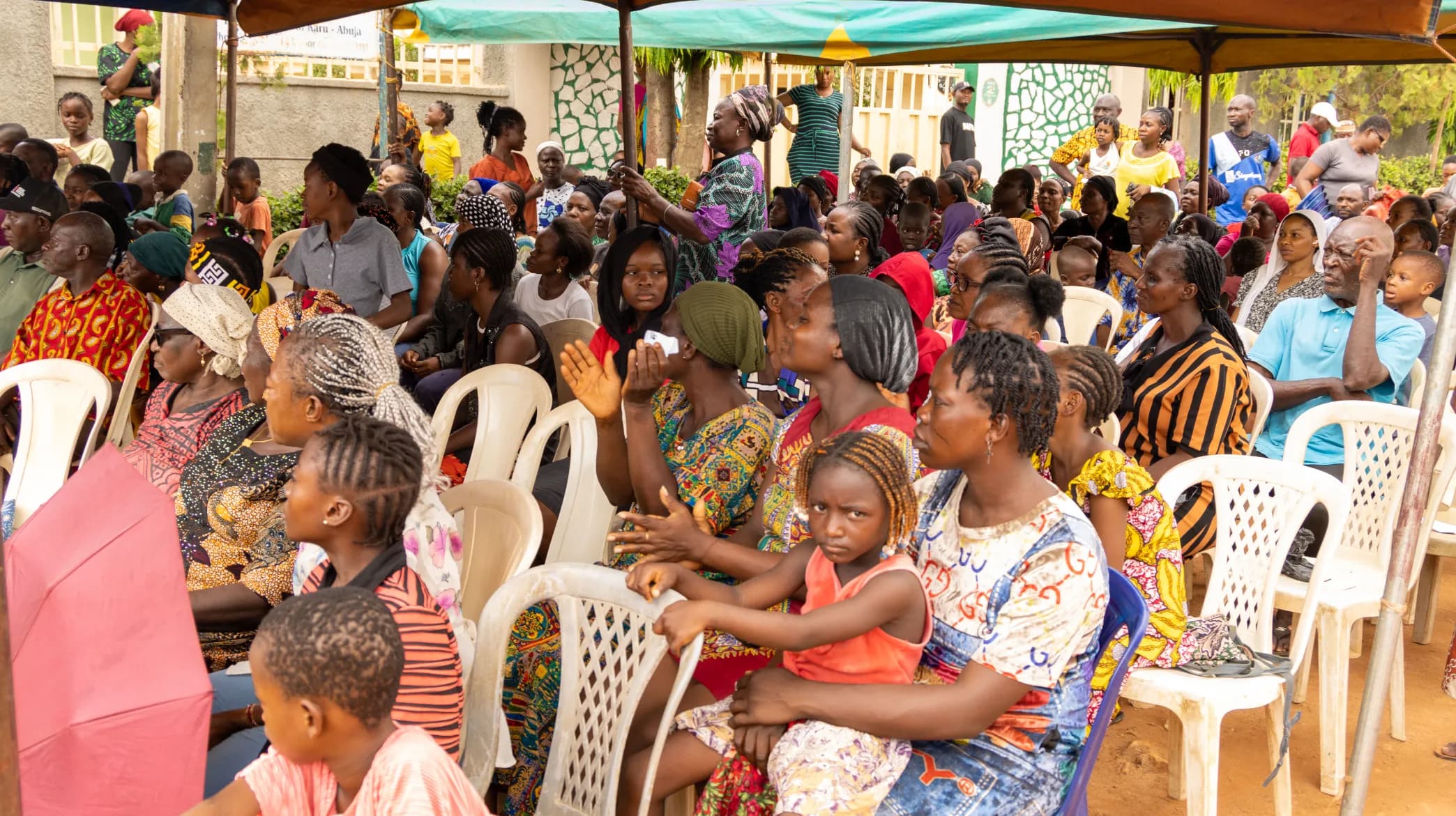 Participants receiving support during a Liverev screening drive